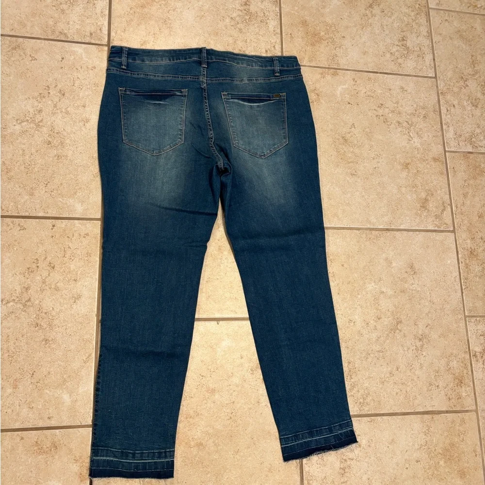 Chic Soul Casting Shadows Skinny Jean Medium Wash Size 20 - Picture 4 of 7